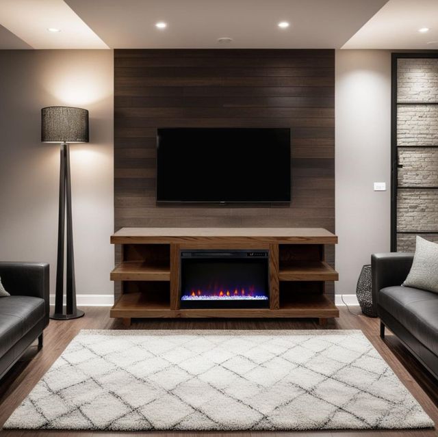 Legends Home Laurel Canyon Bourbon Oak 65" Fireplace TV Console-1