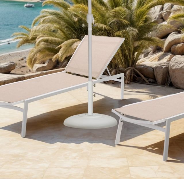 Meridian Furniture Cozumel White Steel Outdoor Patio Base-3
