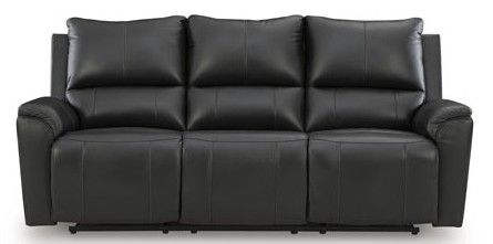 Signature Design by Ashley® Glossmore Black Manual Reclining Sofa-0