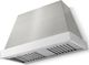 La Cornue CornuFé Euclid 44" Stainless Steel Wall Mounted Range Hood with Polished Chrome Trim-0