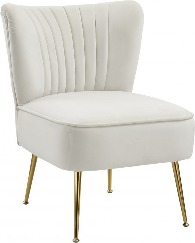 Meridian Furniture Tess Cream Velvet Chair-0