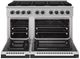 ZLINE Marino 48" Stainless Steel Pro Style Dual Fuel Range with Matte Black Accents-1
