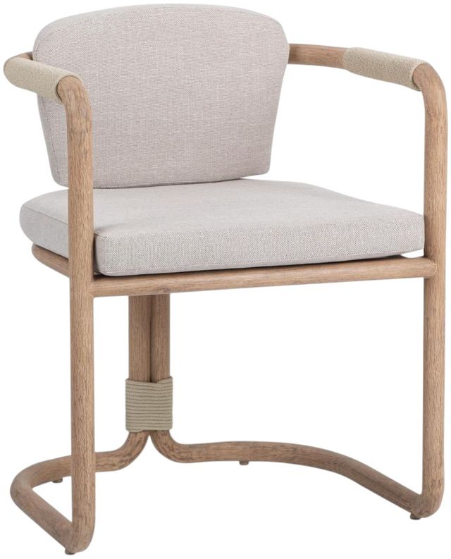Classic Home Dawson Butterscotch Fabric/Wooden Outdoor Armchair-0