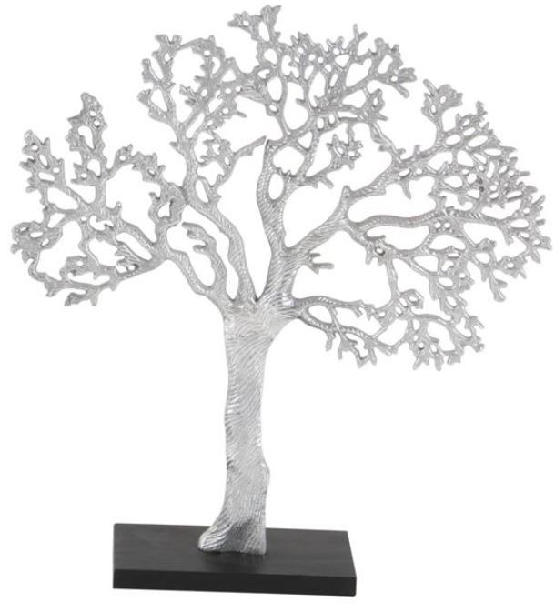 Deco Marche Silver Metal Tree Sculpture-0