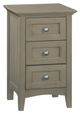 Whittier Wood® Furniture McKenzie Fieldstone Small 3-Drawer Nightstand-0