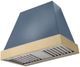 AGA Euclid 36" Stone Blue Wall Mounted Range Hood with Brushed Brass Trim-0