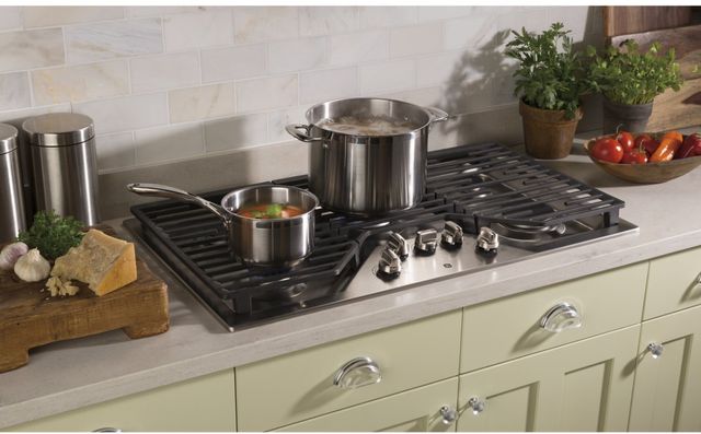 GE® 36" Stainless Steel Built-In Gas Cooktop-3