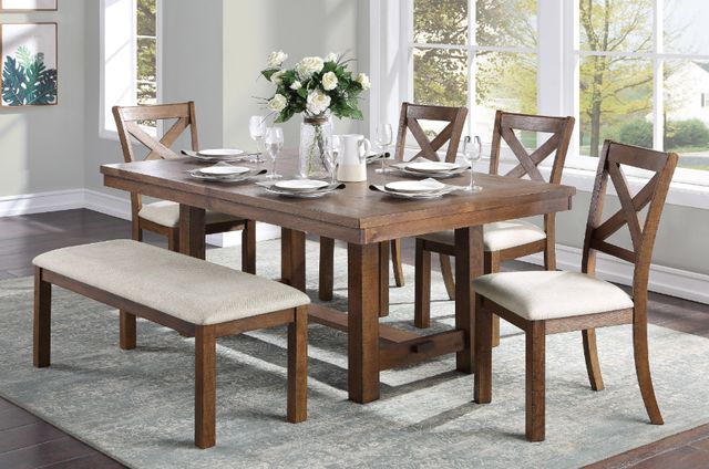 Homelegance® Bonner Beige/Brown Dining Bench-1