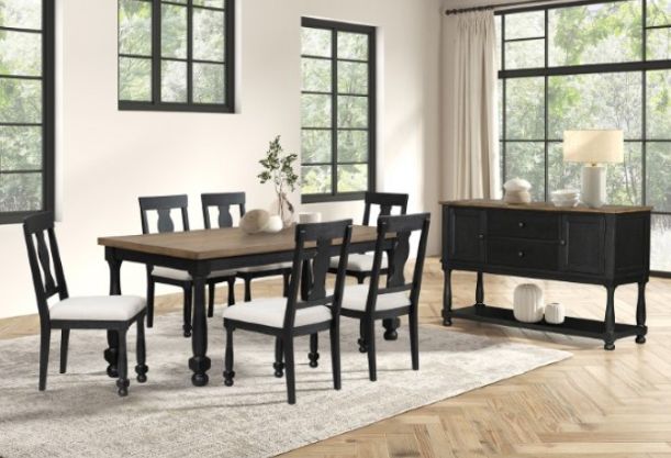 Furniture of America® Neue Mills Black Side Chair-1