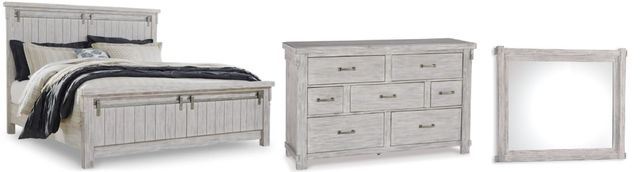 Signature Design by Ashley® Brashland 3-Piece White Queen Panel Bed Set-0