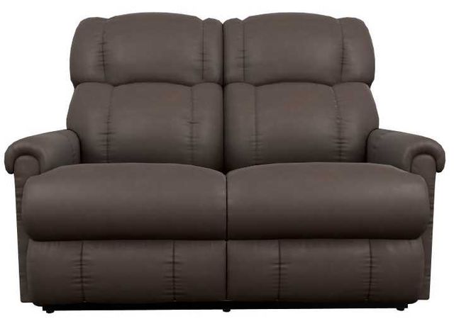 La-Z-Boy® Pinnacle Umber Leather Power Wall Reclining Loveseat with Headrest-1