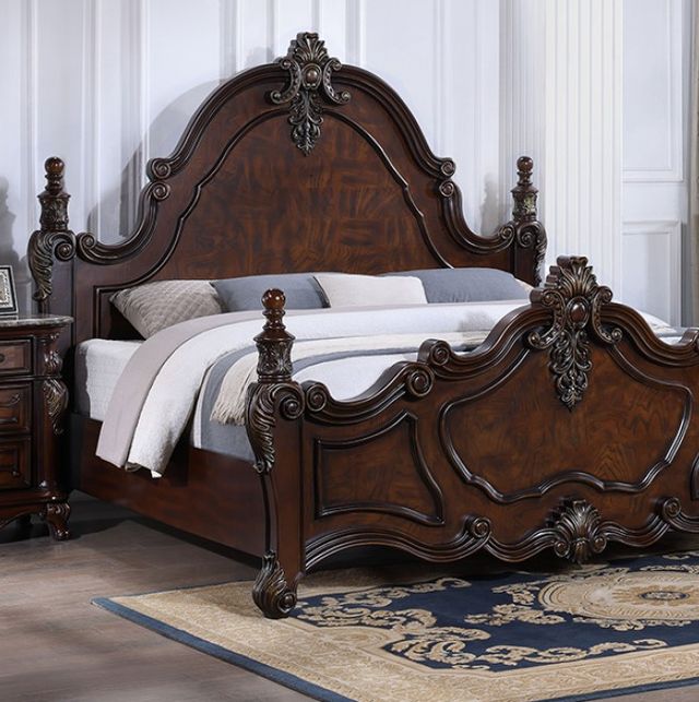 Furniture of America® Francione 4-Piece Dark Cherry Queen Bedroom Set-1