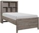 Mazin Furniture Woodrow Brownish Gray Twin Bookcase Bed-1