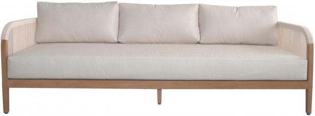 Meridian Furniture Maui Cream Aluminum/Fabric/Wooden Outdoor Sofa-3