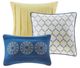 Olliix by Madison Park Tangiers 6 Piece Blue Full/Queen Reversible Coverlet Set-1