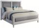 American Woodcrafters 1210 Dunescape Gray/White King Upholstered Panel Bed-0