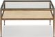 Flexsteel® Venice Glass Top Square Coffee Table with Bronze Tapered Legs-1