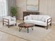 International Furniture Direct Roots Stained Brown/White Accent Chair-1