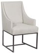 Vanguard® Furniture Michael Weiss Ellsworth Konza Ivory/Polished Black Nickel Arm Chair-0