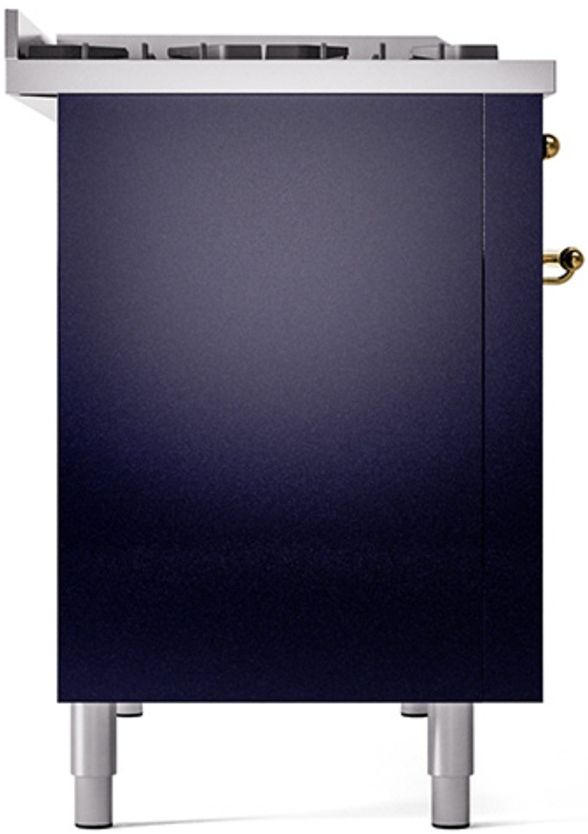 Ilve® Nostalgie II Series 48" Midnight Blue Pro Style Dual Fuel Range-3