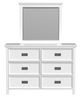 Elements International Hampton Kids White Dresser and Mirror-1
