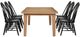Steve Silver Co. Sommerset 7-Piece Black/Natural Oak Windsor Dining Table Set-0