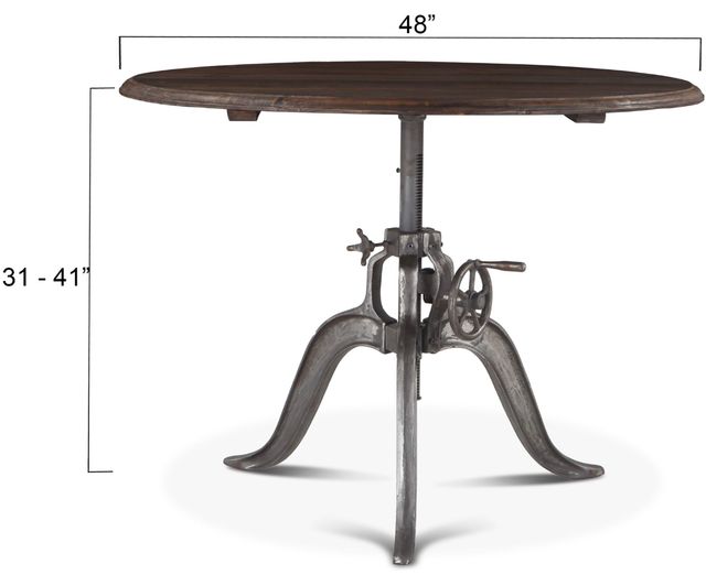 Home Trends & Design Industrial Loft Weathered Gray Dining Table-2