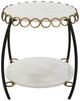 Uttermost® Chainlink White Side Table with Matte Black Frame-3
