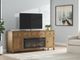 Signature Design by Ashley® Sharlance Light Brown 81" TV Stand with Electric Fireplace-1