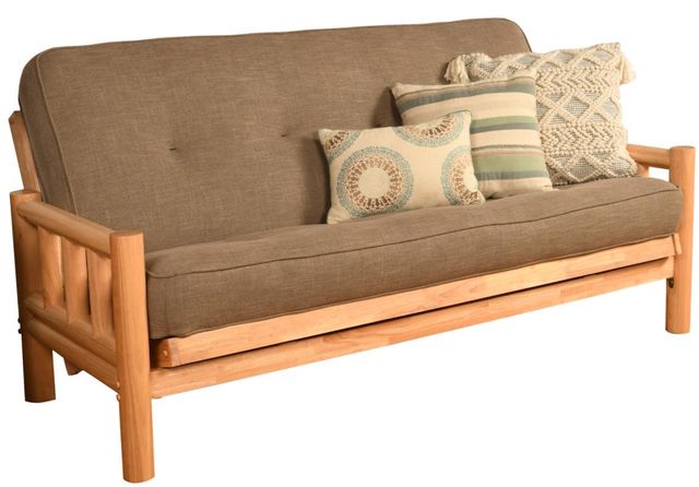 Kodiak Furniture Lodge Linen Stone/Natural Full Futon with Mattress-0