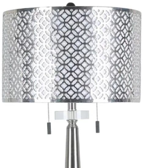 StyleCraft Stainless Steel/Sultan Silver Table Lamp-1