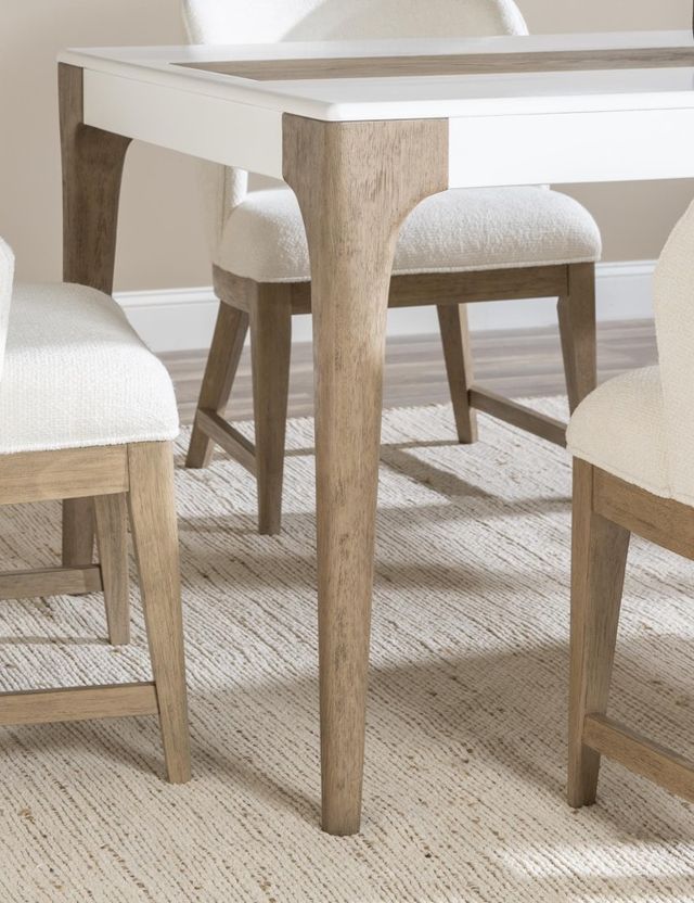 Legacy Classic Melrose Cloud White Rectangular Dining Table with Desert Oak Base-4