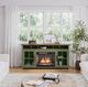 Legends Home Vineyard Fruitwood/Sage Green 74" Fireplace Console-1