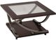 ACME Furniture Isiah Glass Top Coffee Table with Black Nickel Base-0