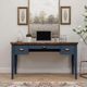 Legends Home Nantucket Blue Denim/Whiskey Writing Desk-1
