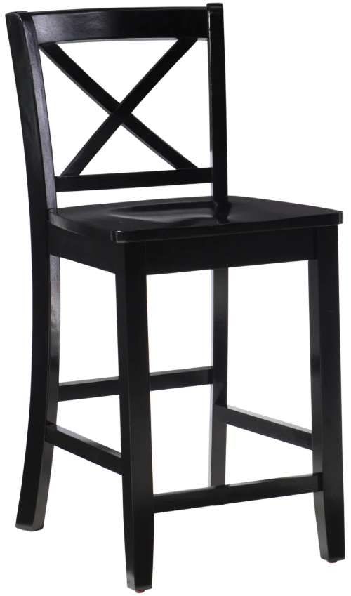 Linon Torino Black X-Back Counter Stool-0