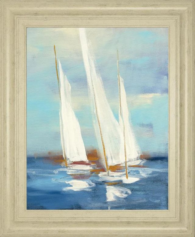 Classy Art Summer Regatta III by Julia Purinton Framed Print Wall Art-0