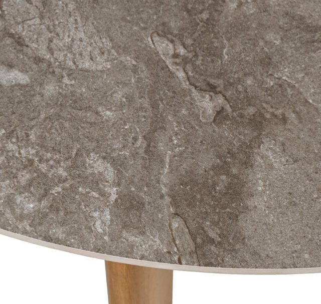 Jofran Inc. Sierrafina Sable Stone Round Dining Table with Brown Base-2