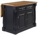 homestyles® Monarch Black/Distressed Oak Kitchen Island-0