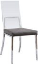 Furniture of America® Casper 2-Piece Chrome/Gray Dining Side Chair Set-0