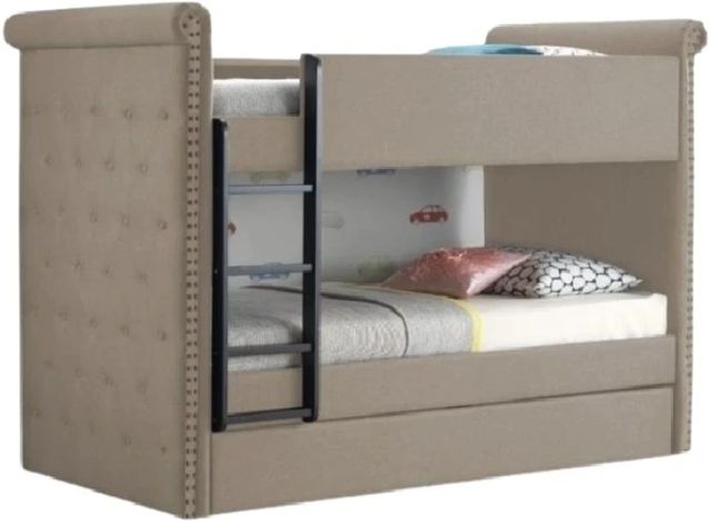 ACME Furniture Ramona II Beige Youth Twin Over Twin Bunk Bed with Trundle-0