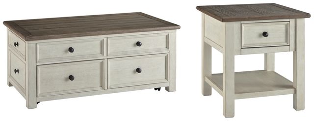 Signature Design by Ashley® Bolanburg 2-Piece Two-Tone Living Room Tables Set-0