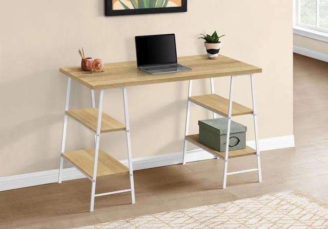 Monarch Specialties Inc. Beige/White Computer Desk-2