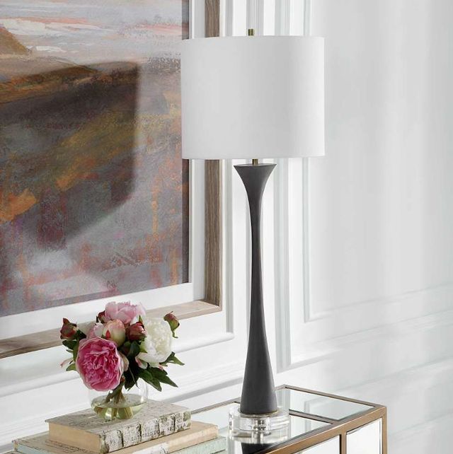 Uttermost® Fountain Black Buffet Lamp-1