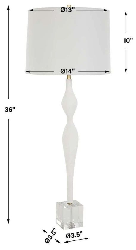 Uttermost® Helena White Table Lamp-2