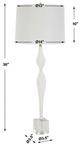Uttermost® Helena White Table Lamp-2