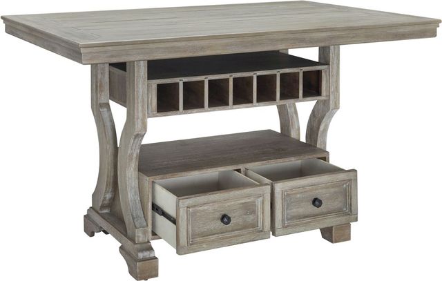 Signature Design by Ashley® Moreshire Bisque Counter Height Dining Table-2