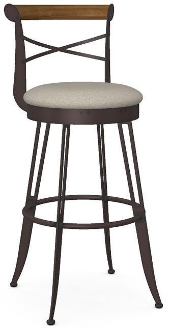 Amisco Historian Swivel Bar Stool-0