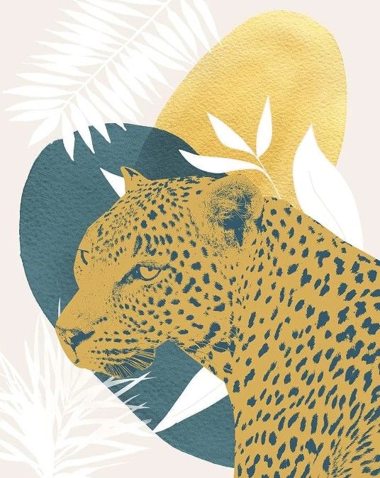 Classy Art Jungle Cat II by Carol Robinson Wall Art-0