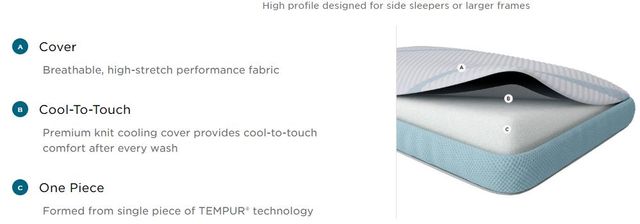 Tempur-Pedic® TEMPUR-Adapt® ProHi + Cooling Bed Pillow-1